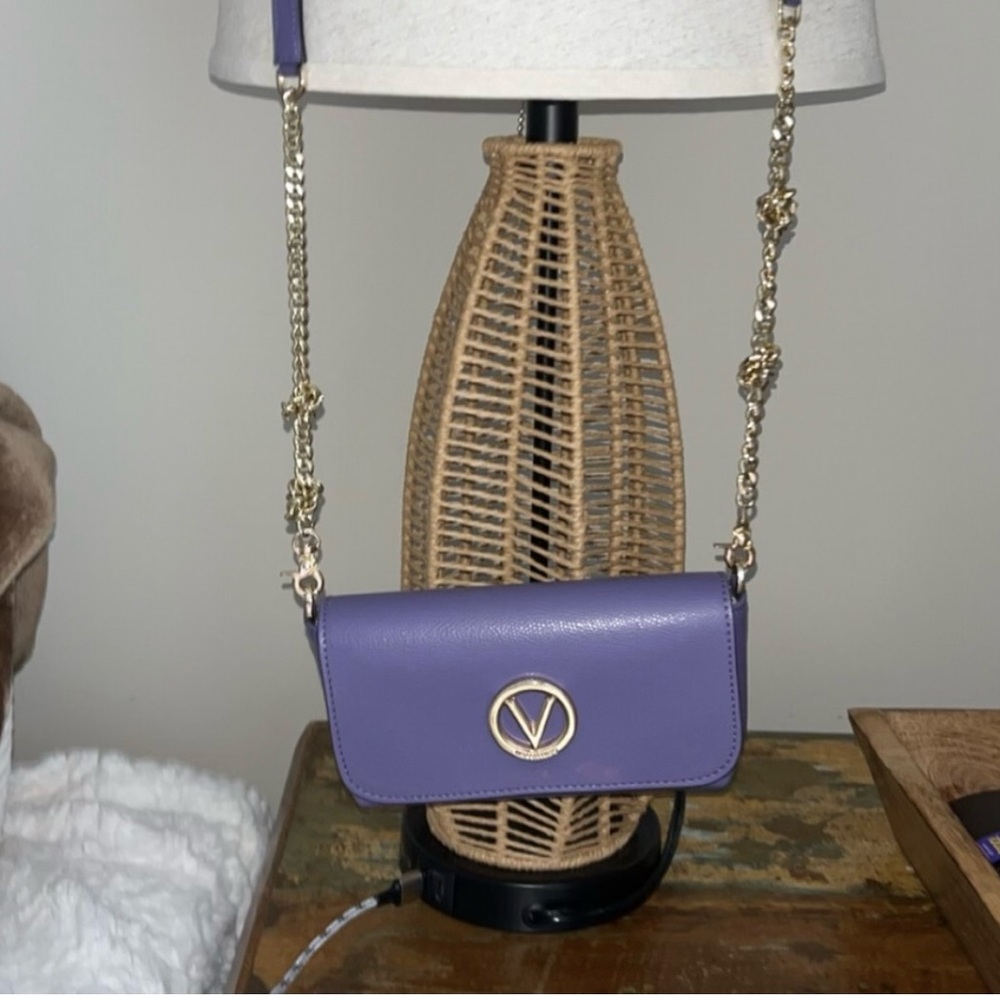 Valentino Lavender Crossbody with Gold Chain - Picture 6 of 6